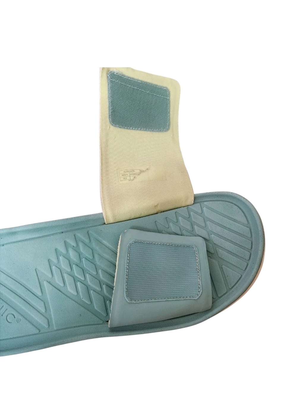 Vionic Rejuvenate Recovery Slide Sandals Teal Blue Men 10.5 Women 12 Adjustable - Picture 10 of 13